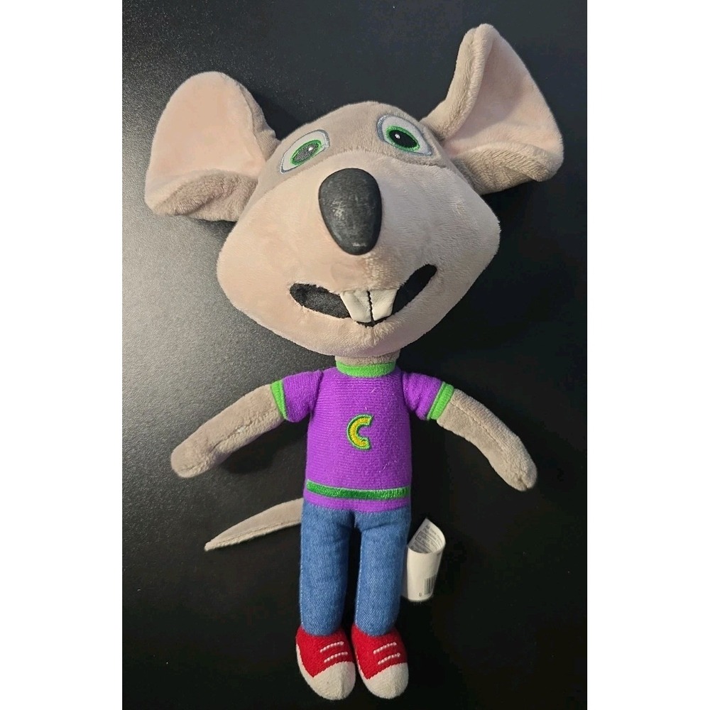 12" Chuck E Cheese 2013 Grey Mouse Mouser Pizza Restaurant Plush